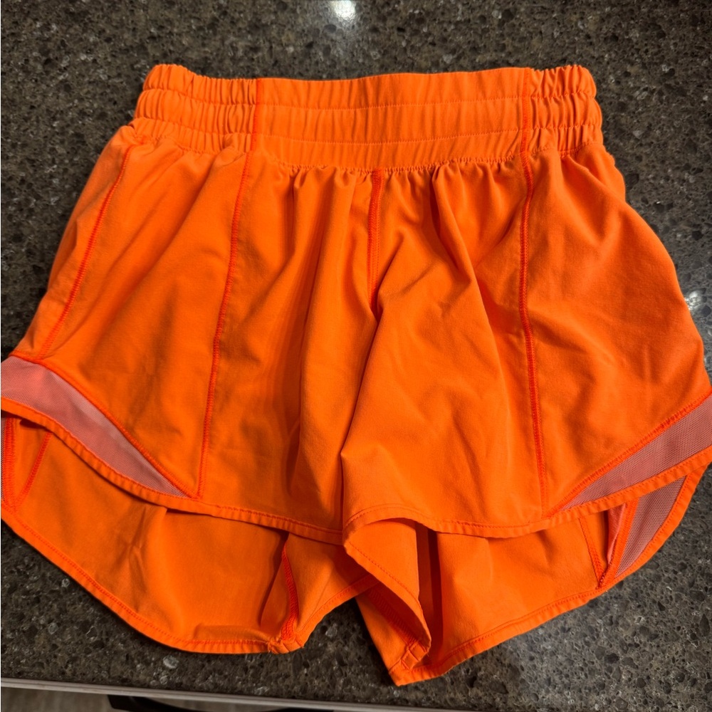 Women's Orange Athletic Shorts
